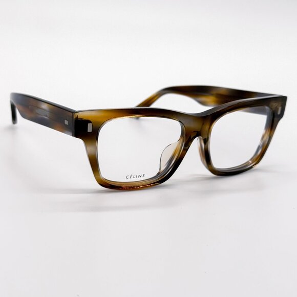 NEW CELINE CL50011F 055 EYEGLASSES WOMEN BROWN RECTANGULAR EYEWEAR CELINE - Picture 2 of 10
